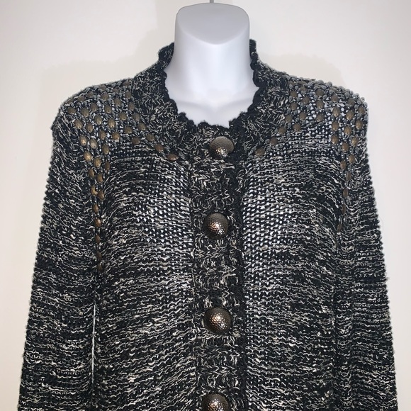 BCBG Max Azria // Studded Crochet Blazer Medium - Picture 4 of 12